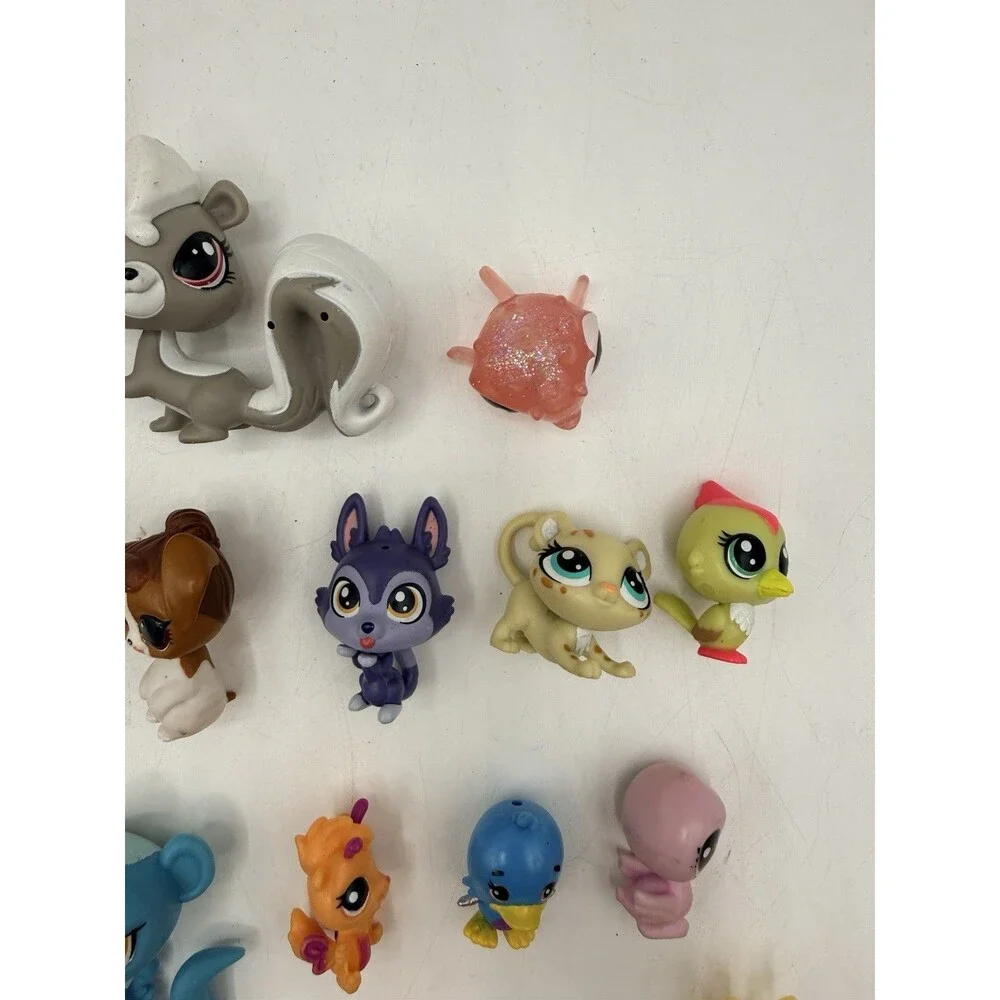 Lot Of 27 Littlest Pet Shop Figures : Mini + Large - Monkey Cat Fish Bird Dog +
